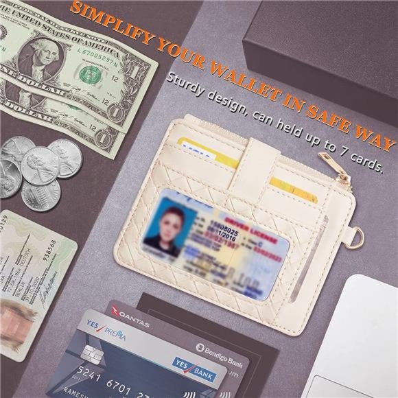 Wristlet Bracelet Keychain Pocket Credit Card Purse Tassel Key Ring for Women - Picture 7 of 7